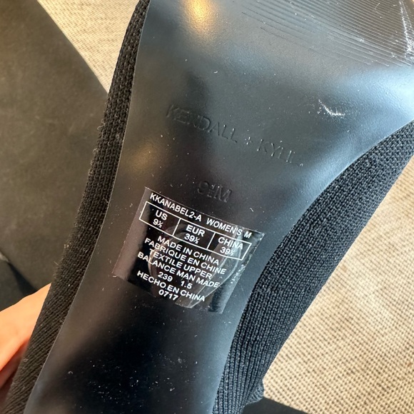 Kendall & Kylie thigh high black sock boots size 9-9 1/2 - Picture 3 of 4